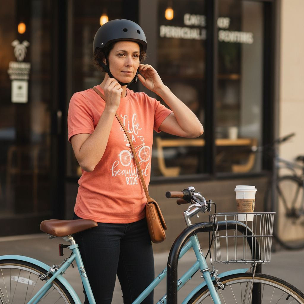 Bicycle Tshirt - Life is Beautiful Ride Quote - Graphic Tee Bicycle Gift
