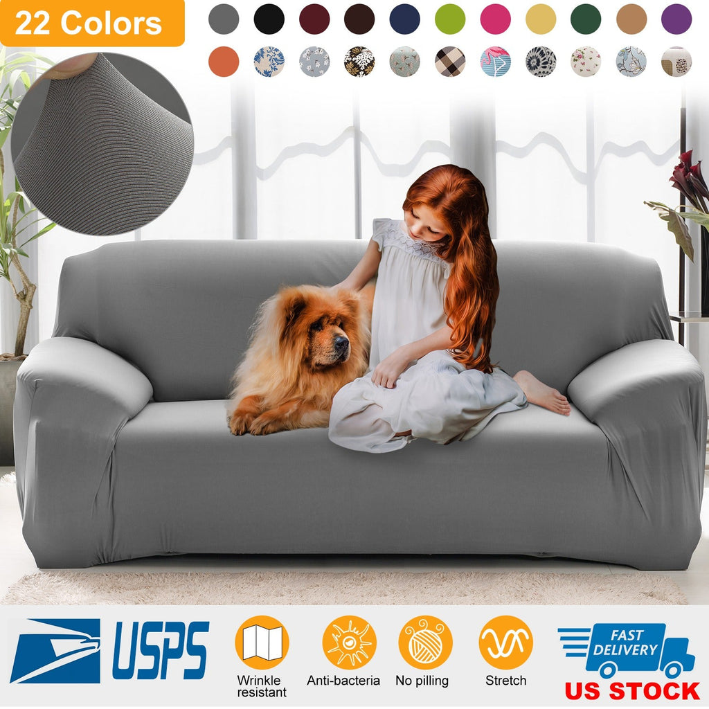 Printed Stretch Sofa Cover for 1-Seater - Slim Fit