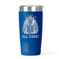 Insulated Travel Mug – Double Wall Tumbler with Funny Skeleton Gift, Spill Proof