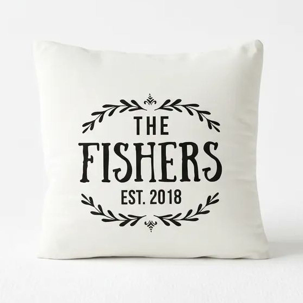 Personalized Throw Pillow Custom Anniversary Wedding Bridal Shower Gift