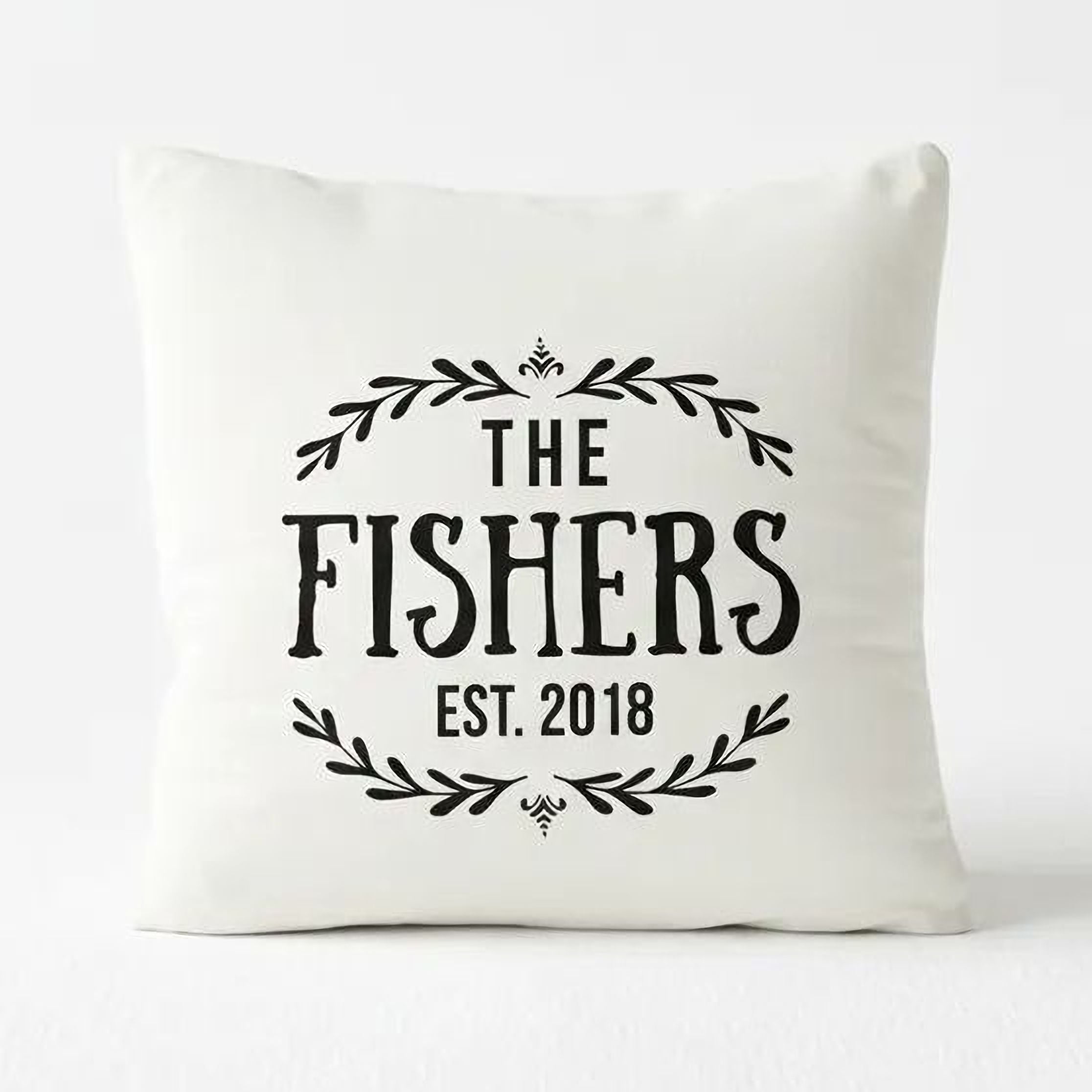 Personalized Throw Pillow Custom Anniversary Wedding Bridal Shower Gift