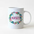 Floral Watercolor Mug - Personalized Gift for Bridesmaids