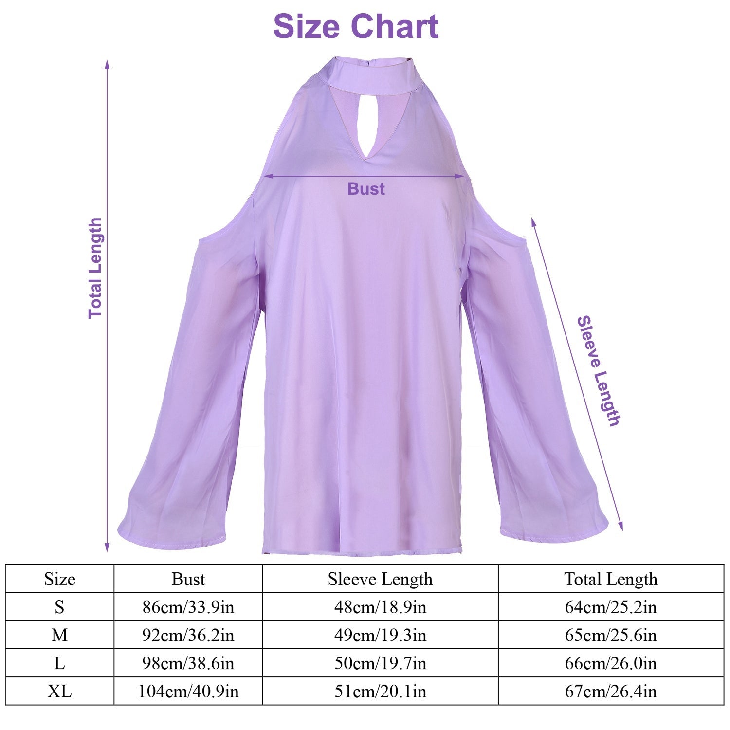 Off-the-Shoulder Blouse with V-Neck and Long Sleeves