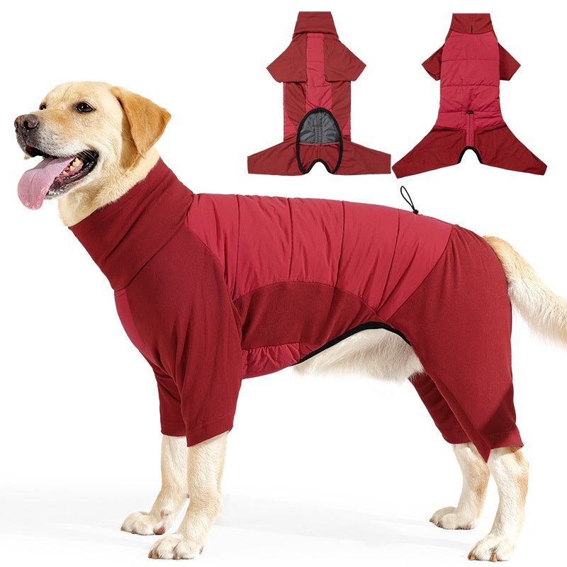 New FallWinter Thickened Four-Legged Hoodie For Big Dogs