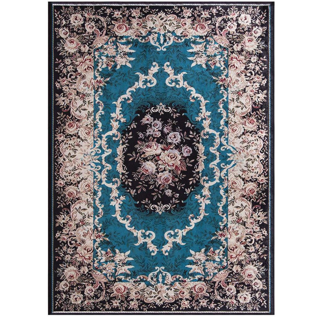 Area Rug with Non-Shedding Surface and Anti-slip Bottom