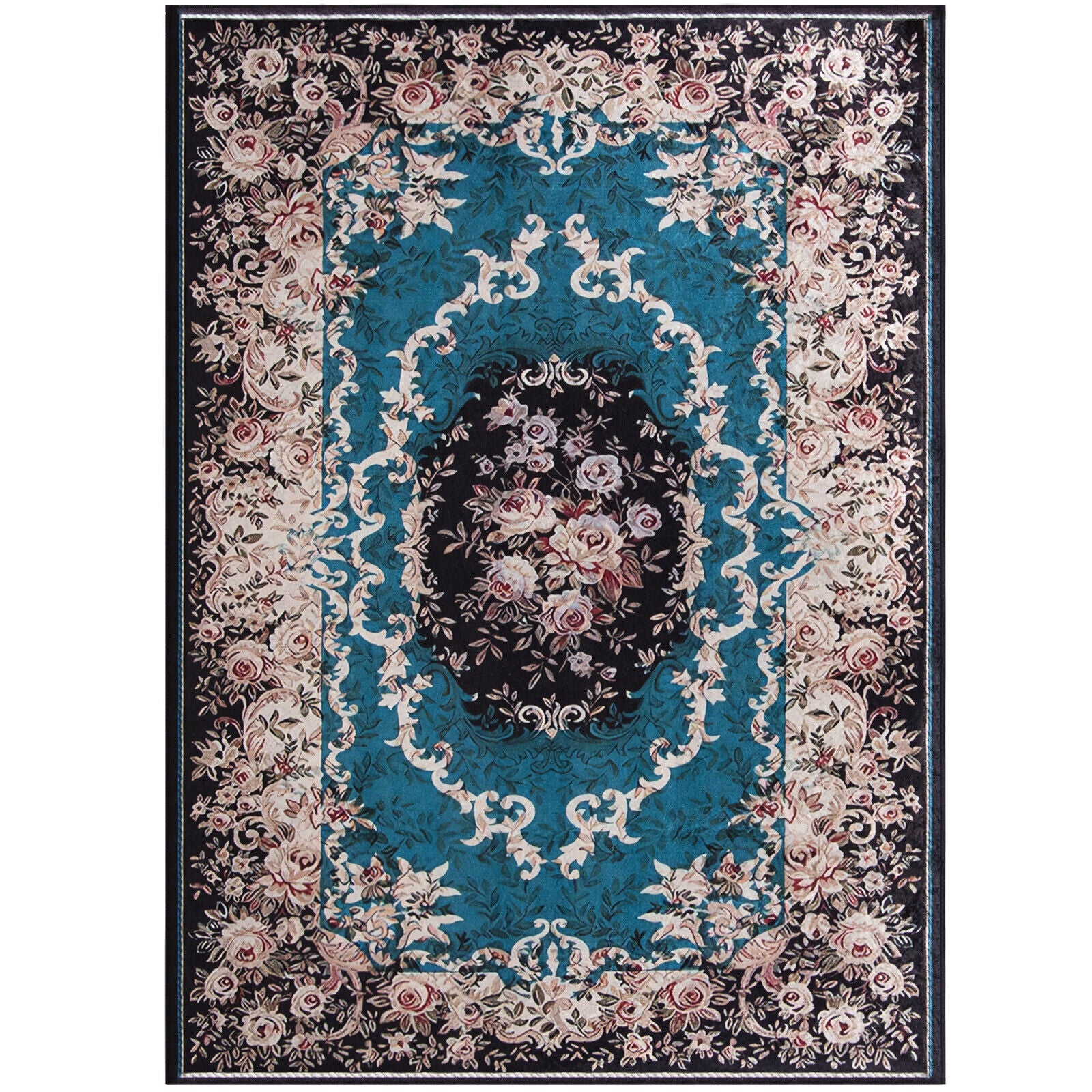 Area Rug with Non-Shedding Surface and Anti-slip Bottom