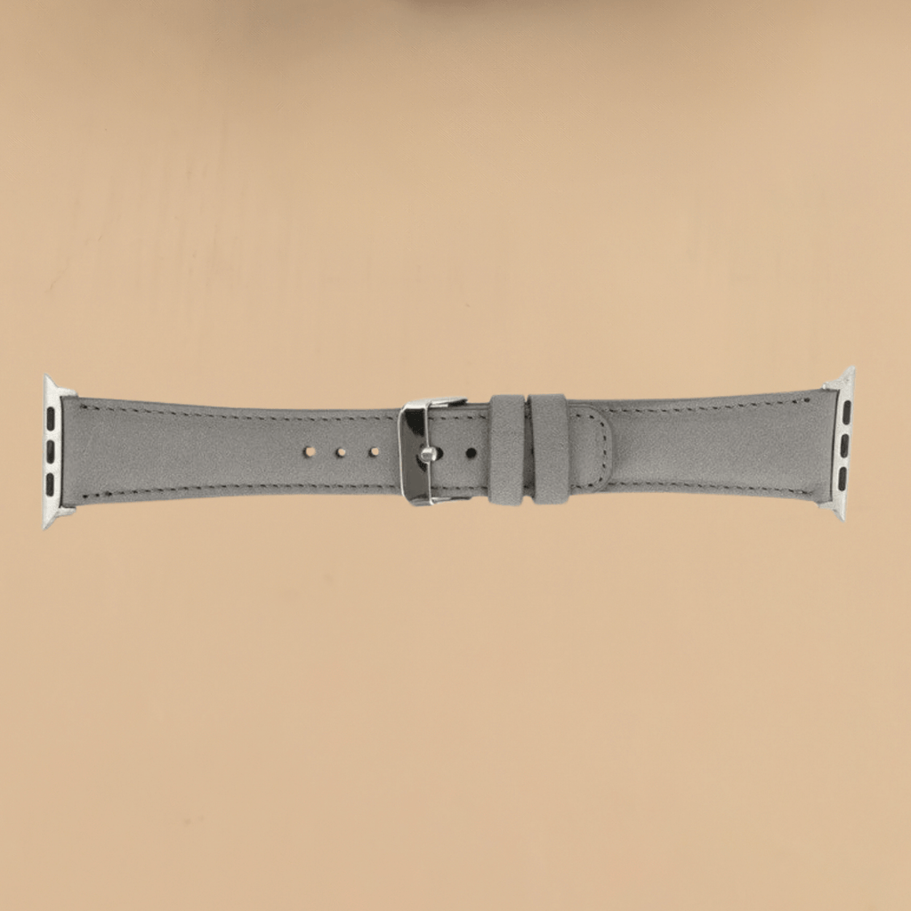 Apple Watch Grey Leather Strap - Boston