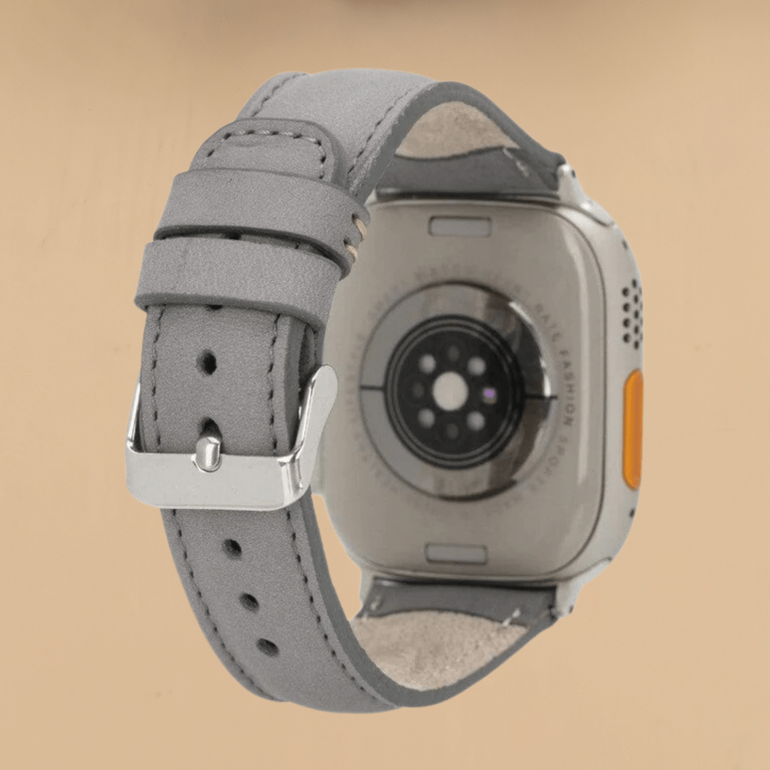 Apple Watch Grey Leather Strap - Boston