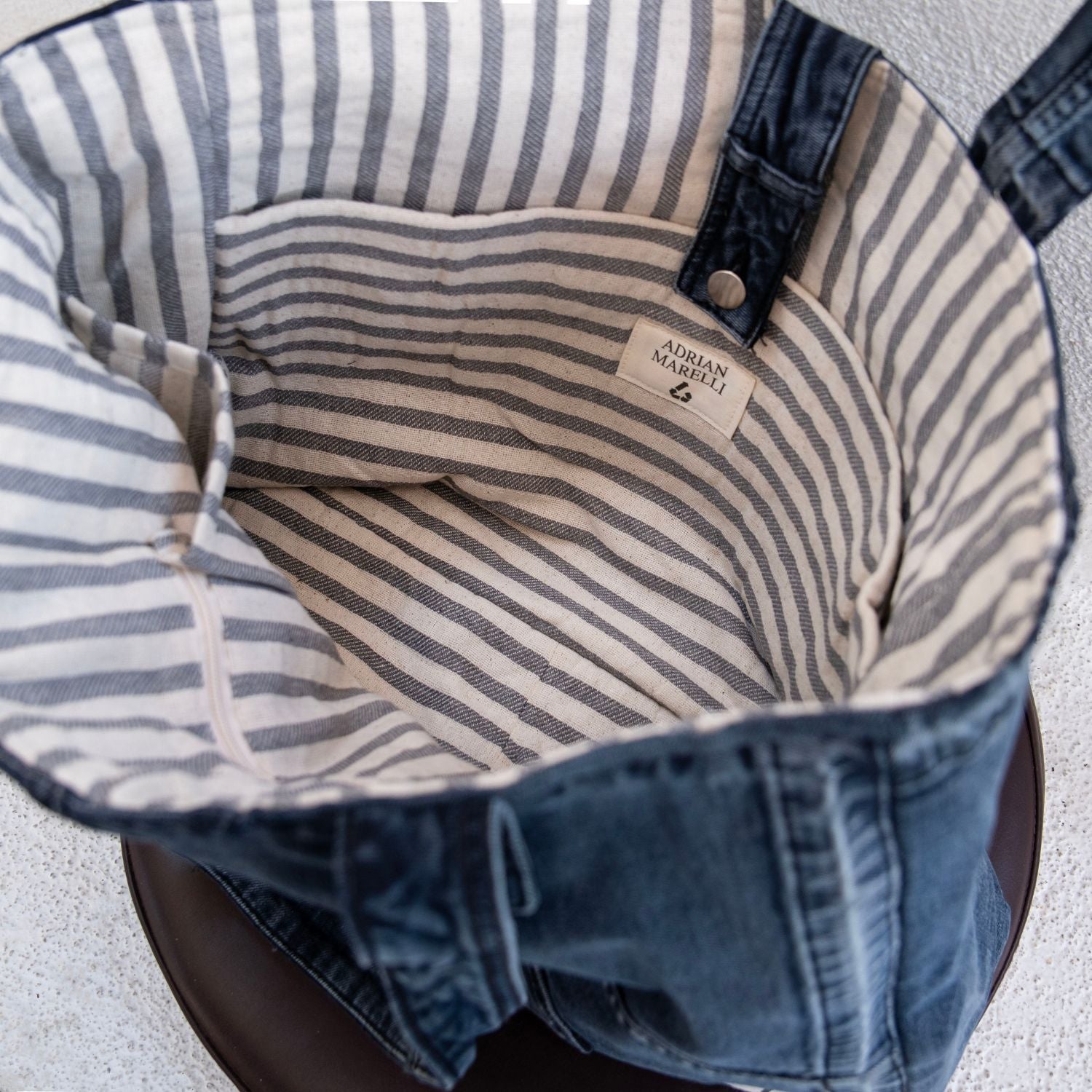 Brooklyn Heritage Tote / Recycled Denim Black