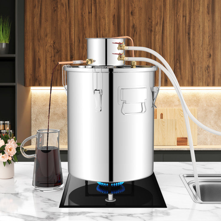10 Gal 40 L Water Alcohol Distiller with 2 Stainless Steel Pots