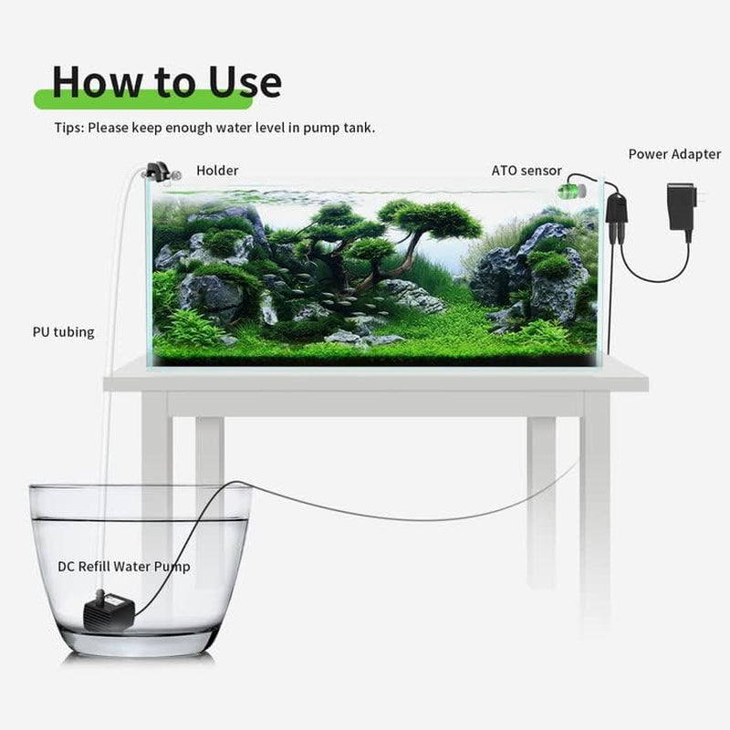 FZONE Aquarium ATO Auto Top Off Dual Sensor Reef Freshwater Green Blue