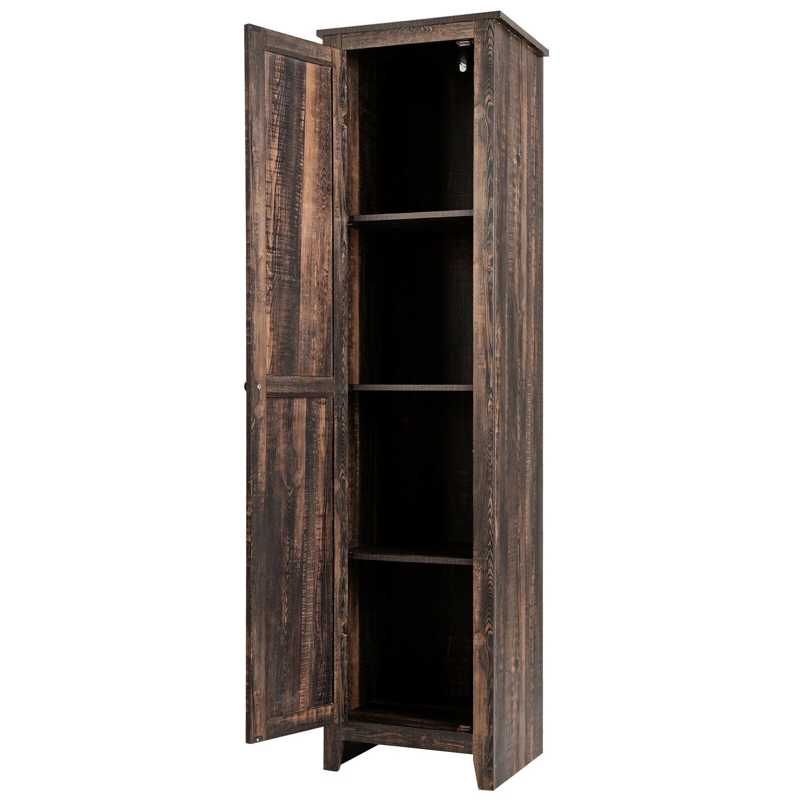 Linen Tower Bathroom Storage Cabinet Tall Slim Side Organizer with Shelf