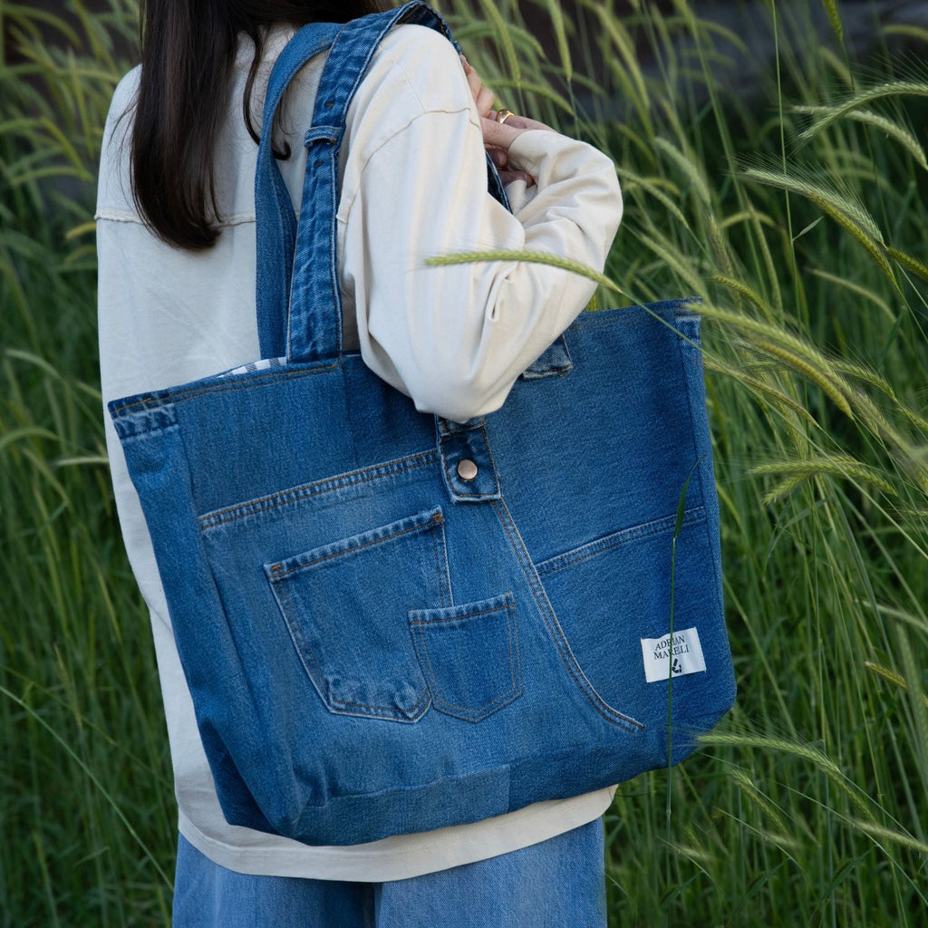 Brooklyn Heritage Tote / Recycled Denim Blue