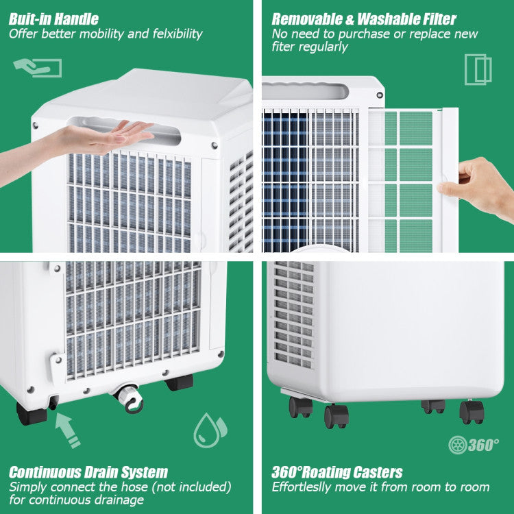 9,000 BTU Portable AC with Remote