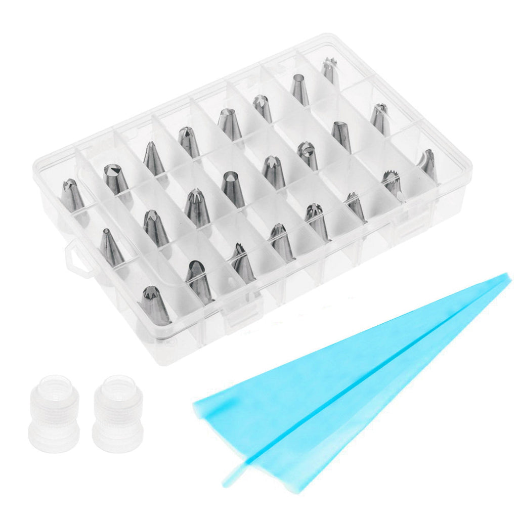 Cake Decorating Kit with 24 Tips, Bags & Case