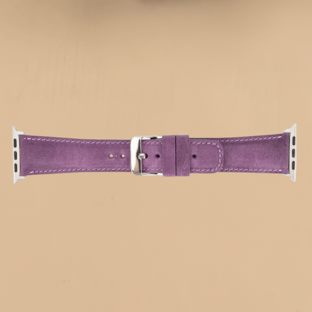 Apple Watch Purple Leather Strap - Boston