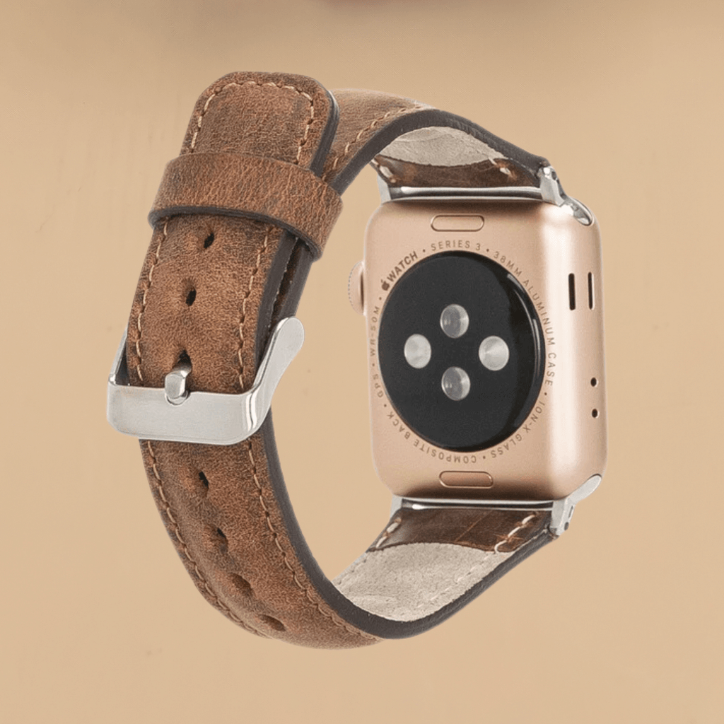 Apple Watch Dark Brown Leather Strap - Boston