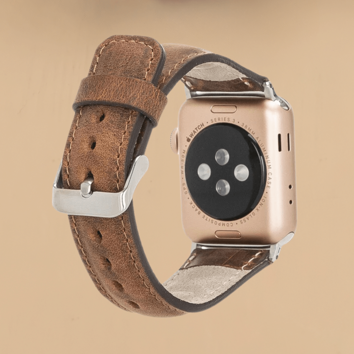 Apple Watch Dark Brown Leather Strap - Boston