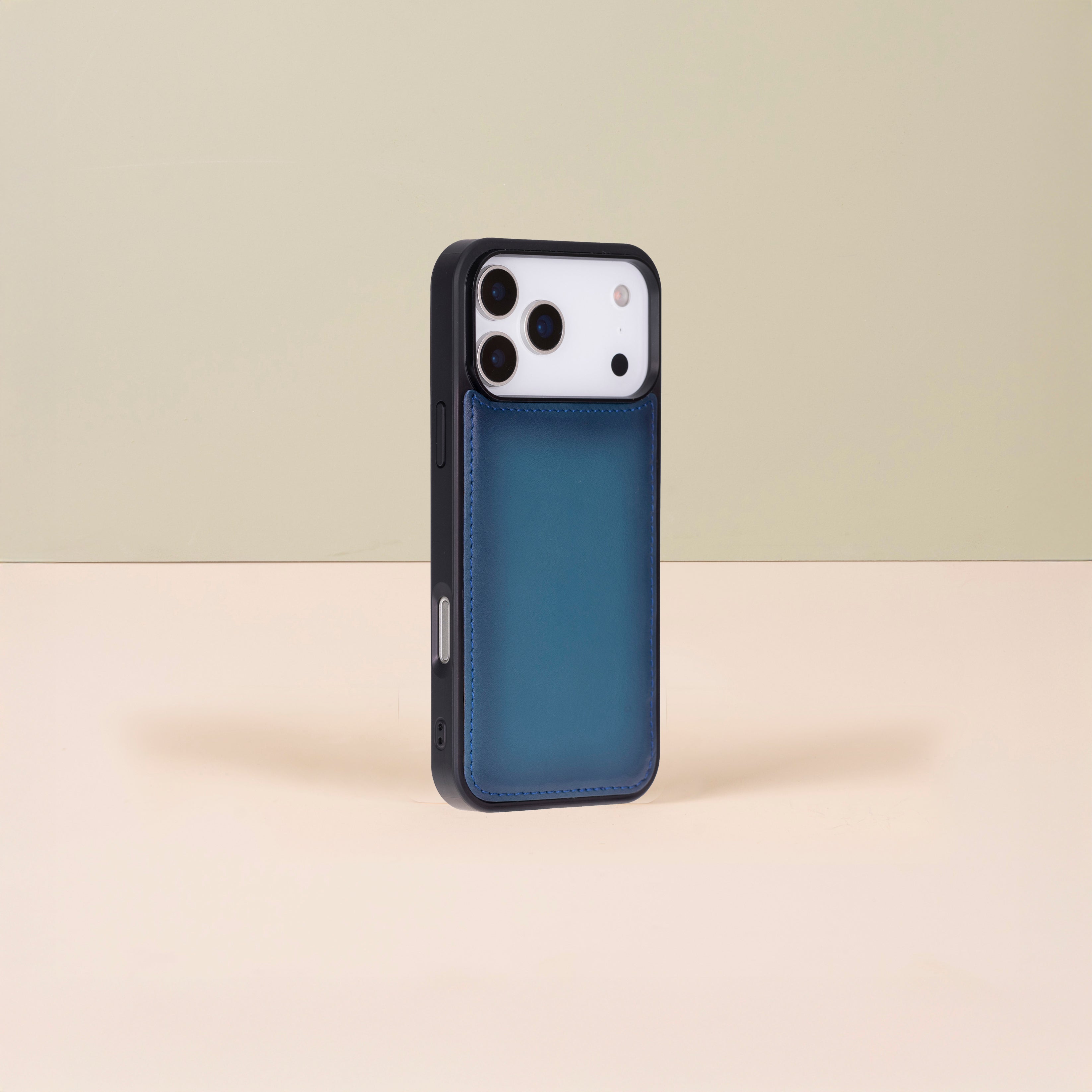Leather iPhone 18 Pro Wallet Case – Blue - Austin
