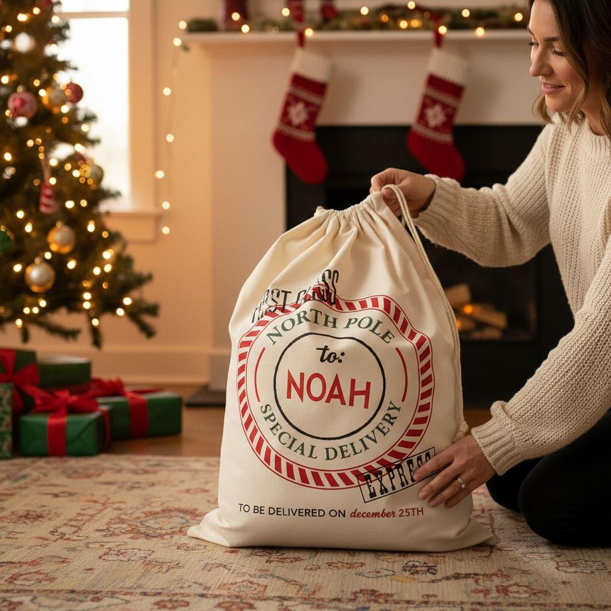 Santa Bag - Personalized Santa Bags - Custom Santa Bag