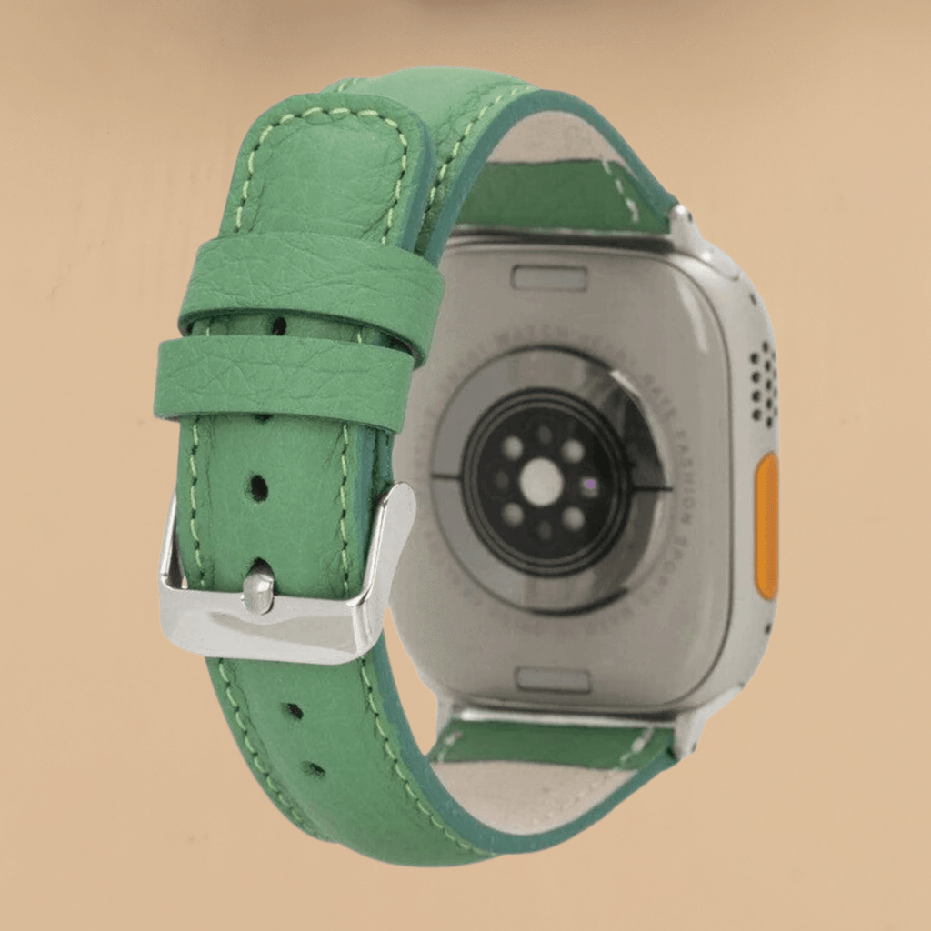 Apple Watch Green Leather Strap - Boston