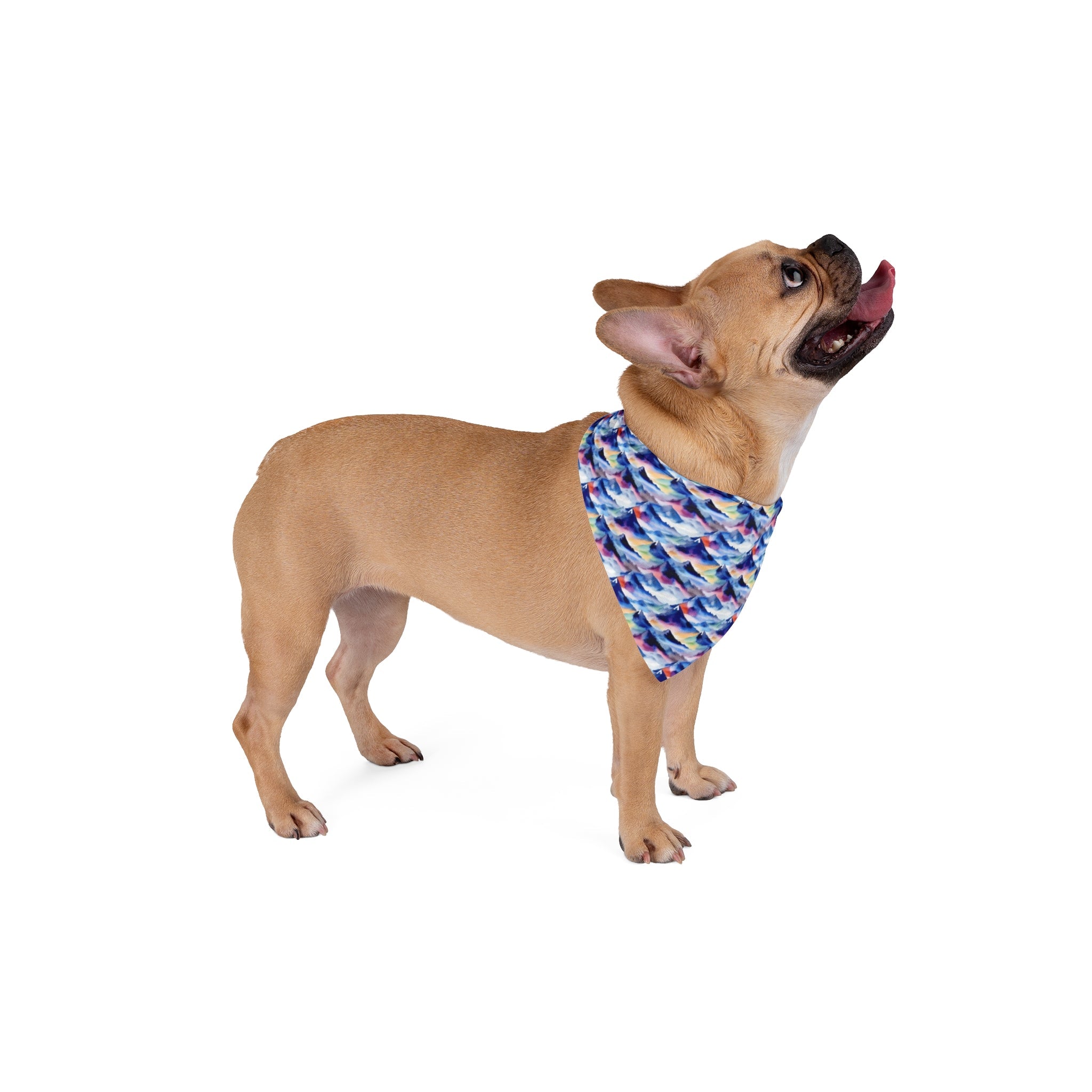 Endless Watercolor Mountain Waves - Pet Bandana Pet Zen