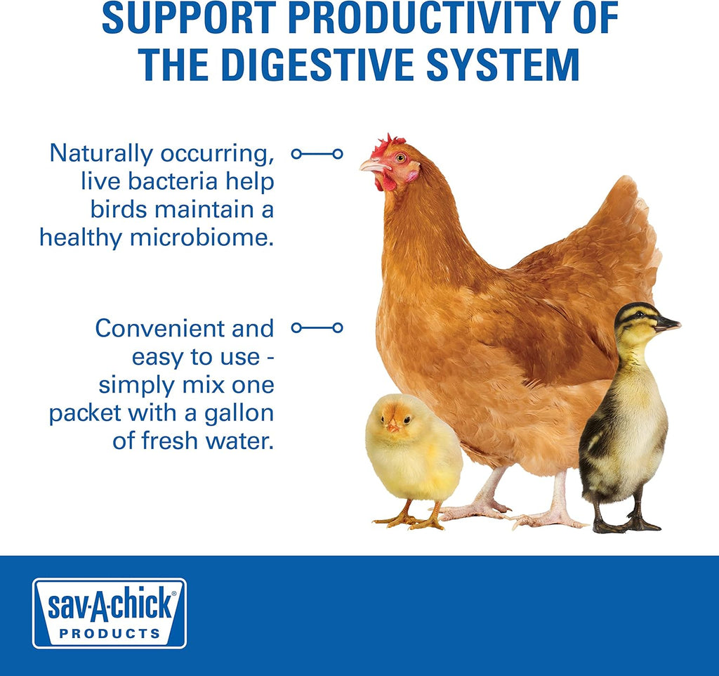 Chicken Sav-a-chick 18pk Bundle Electrolyte Vitamin & Probiotic Poultry Health Packets