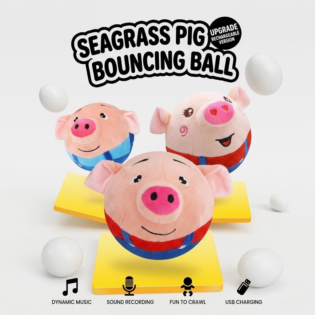 Interactive Jumping Pig Toy Ball