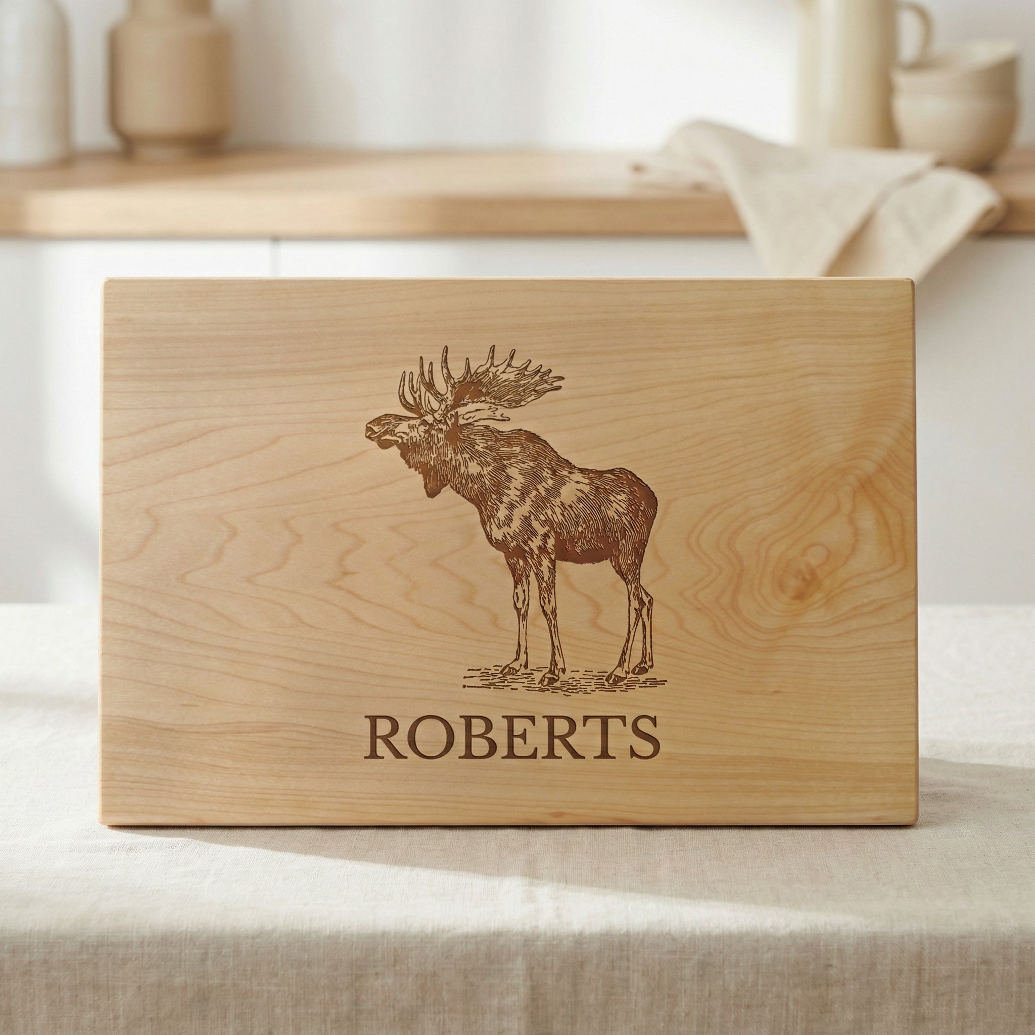 Moose Cutting Board Walnut or Maple