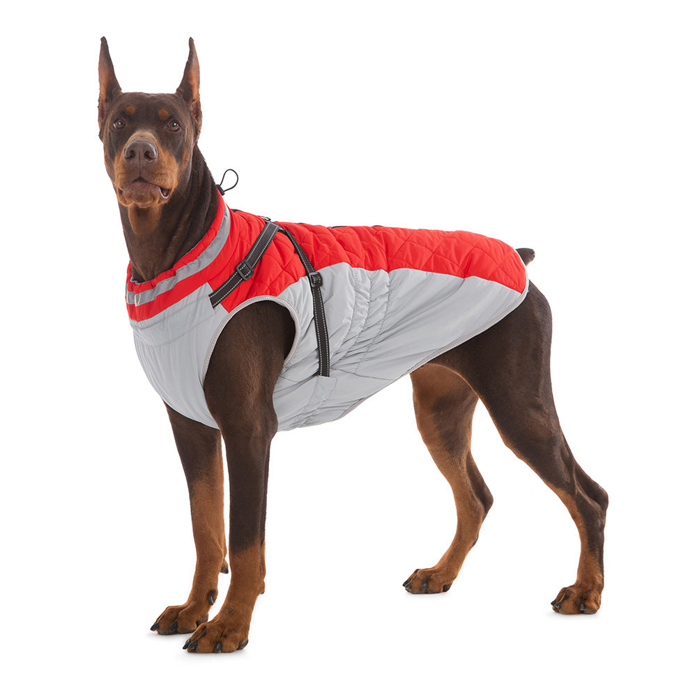 Dog AutumnWinter Fleece-Lined, Warm, And Waterproof Zip-Up Jacket