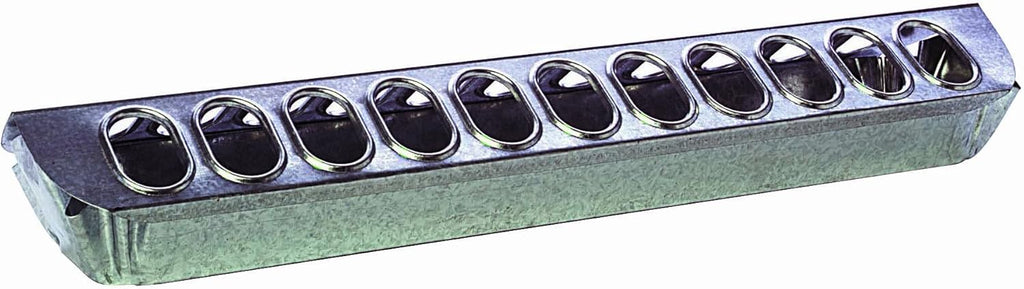 Miller Galvanized Slide Top Poultry Feeder for Chickens & Birds 18"