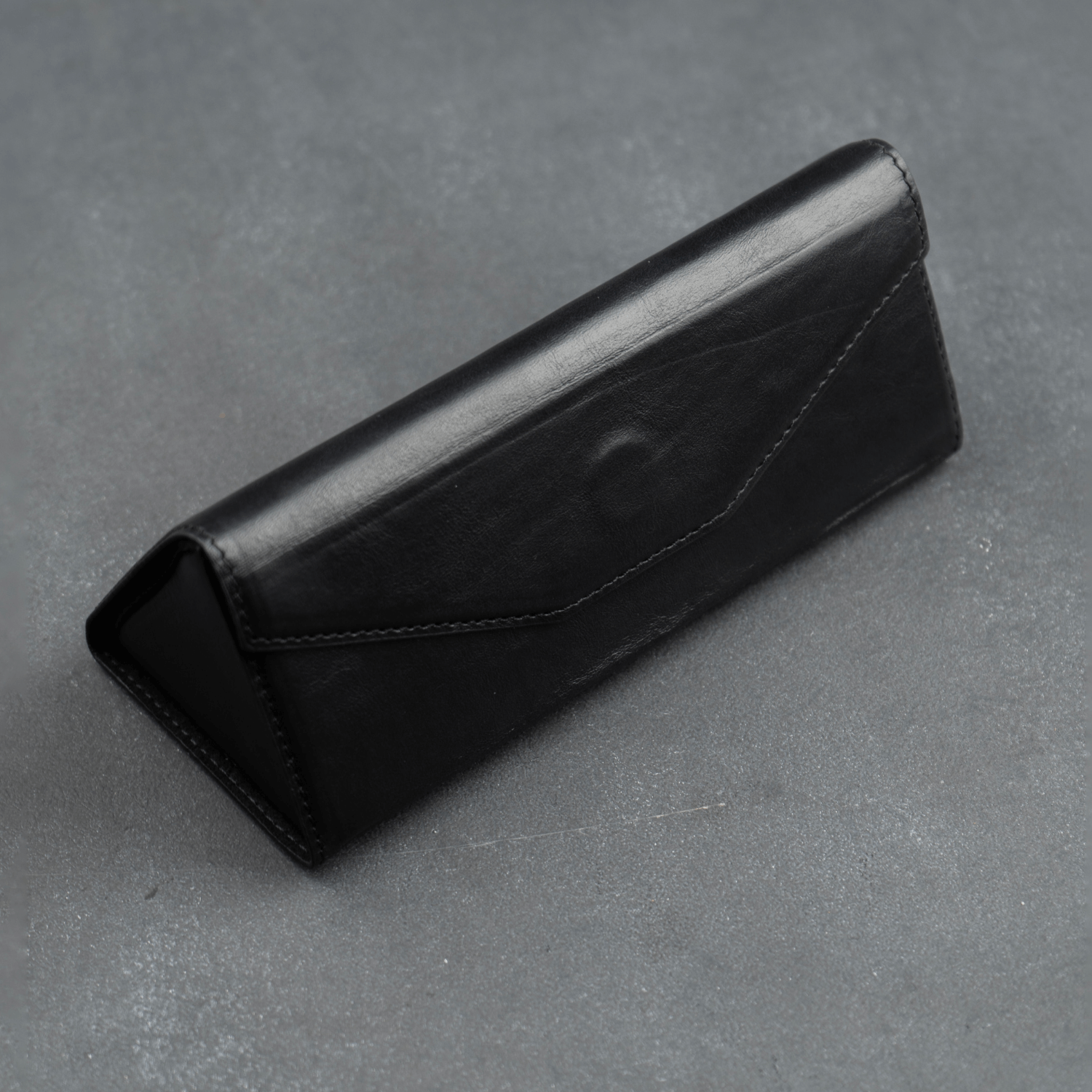 Luxury Leather Sunglasses Case - Black - Louisville