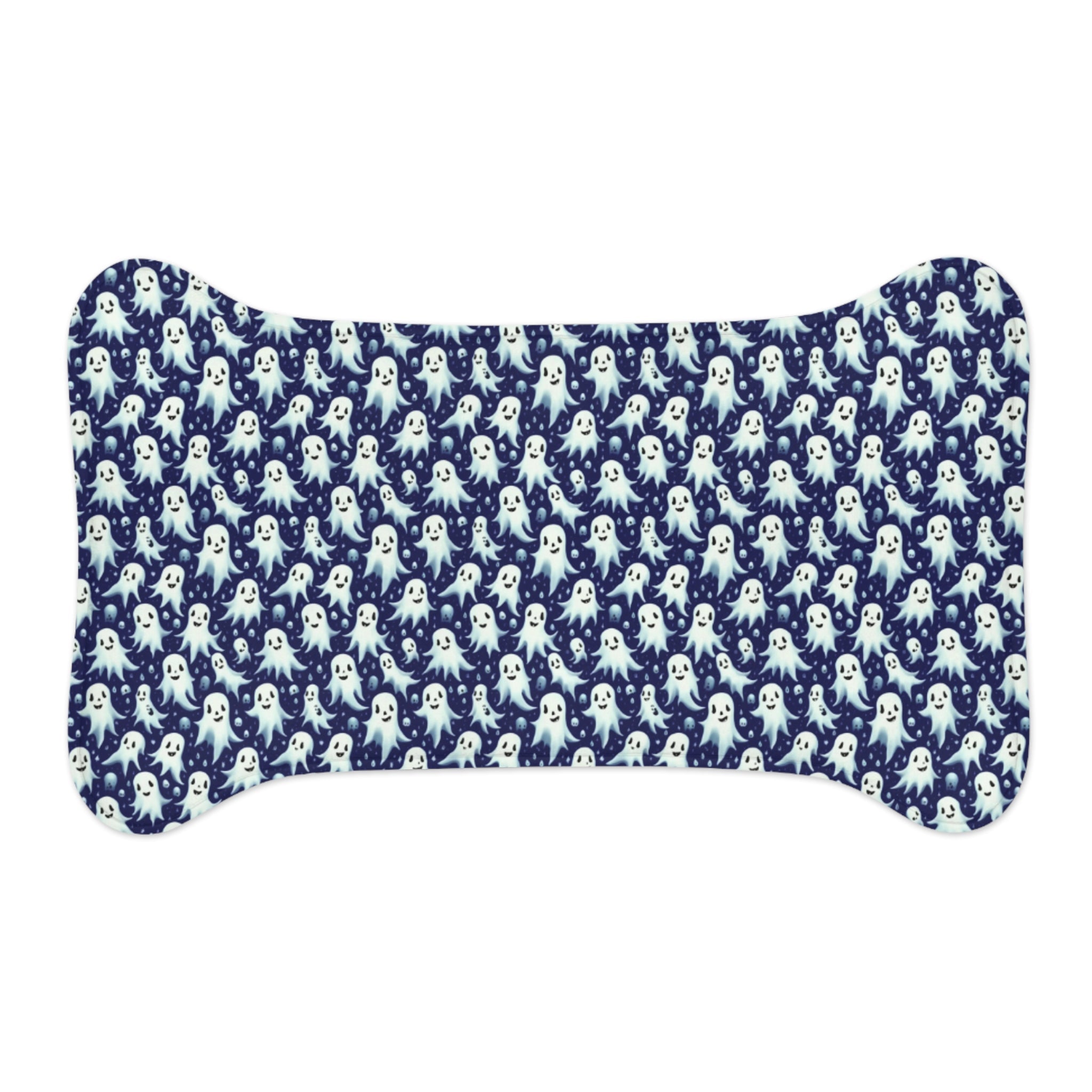 Midnight Mischief: A Thousand Friendly Ghosts Pattern - Pet Feeding Mat Pet Ze