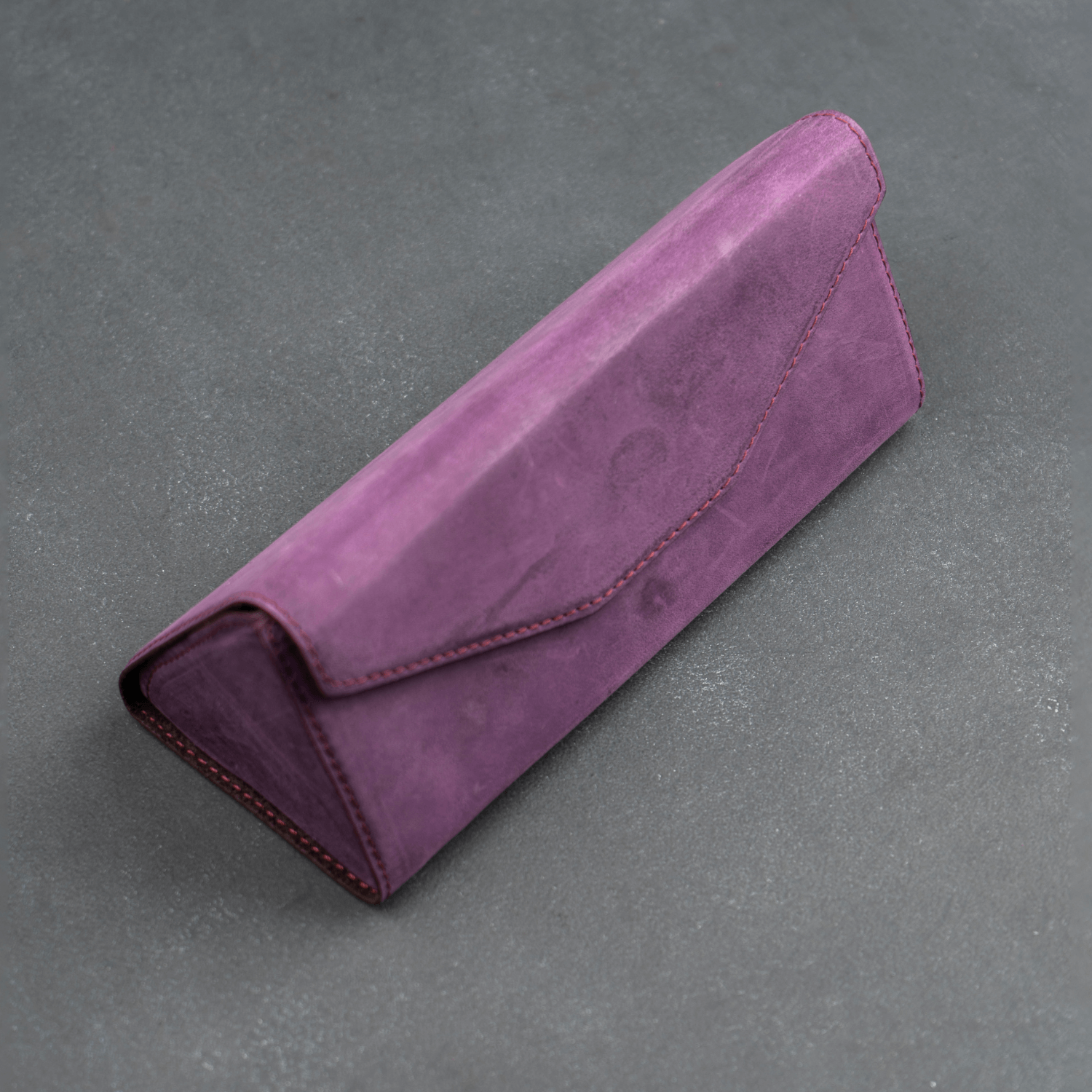 Luxury Leather Sunglasses Case - Purple - Louisville