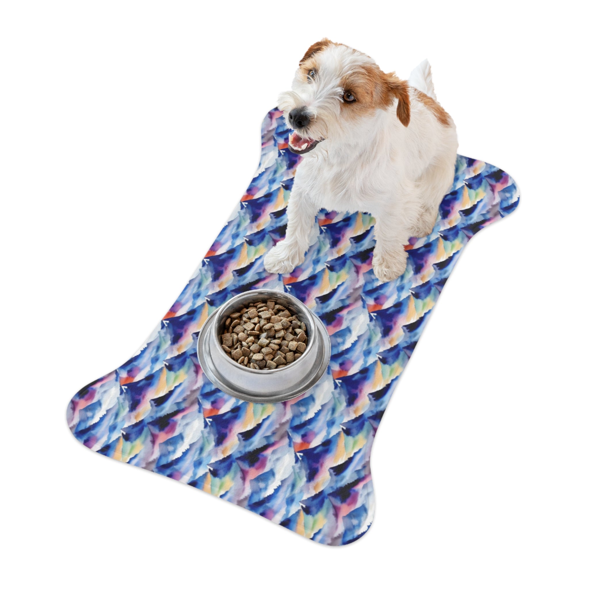 Endless Watercolor Mountain Waves - Pet Feeding Mat Pet Ze