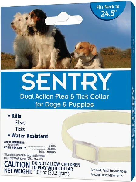Sentry Dual Action Flea & Tick Collar for Dogs
