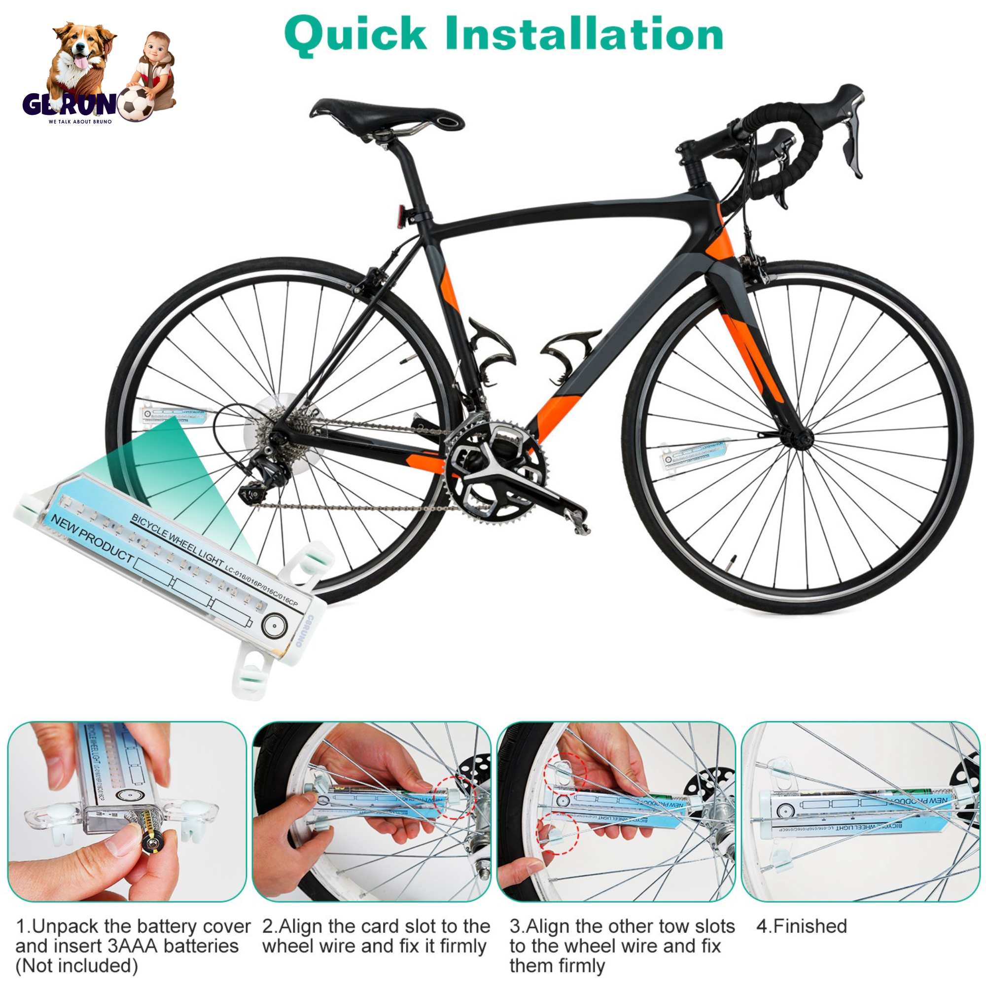 2Pcs 32LEDs Patterns Cycling Lights Rainbow Wheel Tire Flash Lamp Bicycle Colorful LED Wheel Spoke Signal Light w/ 30 Patterns