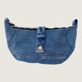 Brooklyn Crescent / Upcycled Denim Crossbody Light Blue