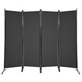 4-Panel Room Divider with Steel Frame