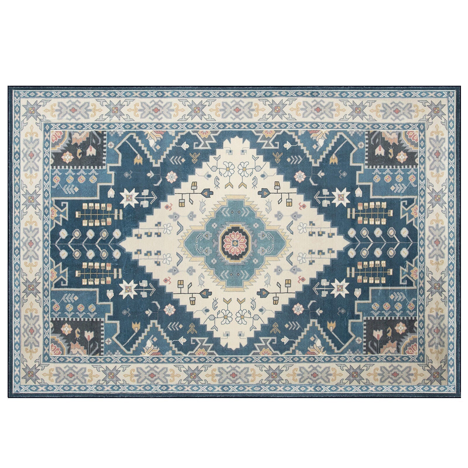 Faux Wool Fabric Area Rugs Doormat