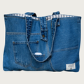 Brooklyn Heritage Tote / Recycled Denim Blue
