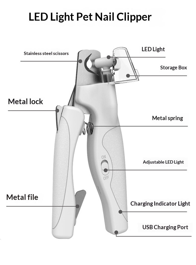 Rechargeable LED Pet Nail Clipper