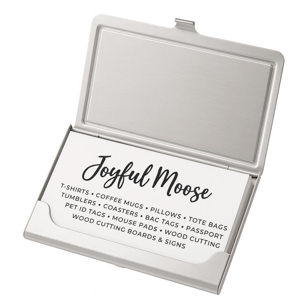 Vintage Business Card Case -  Metal Card Holder for Teachers & Readers