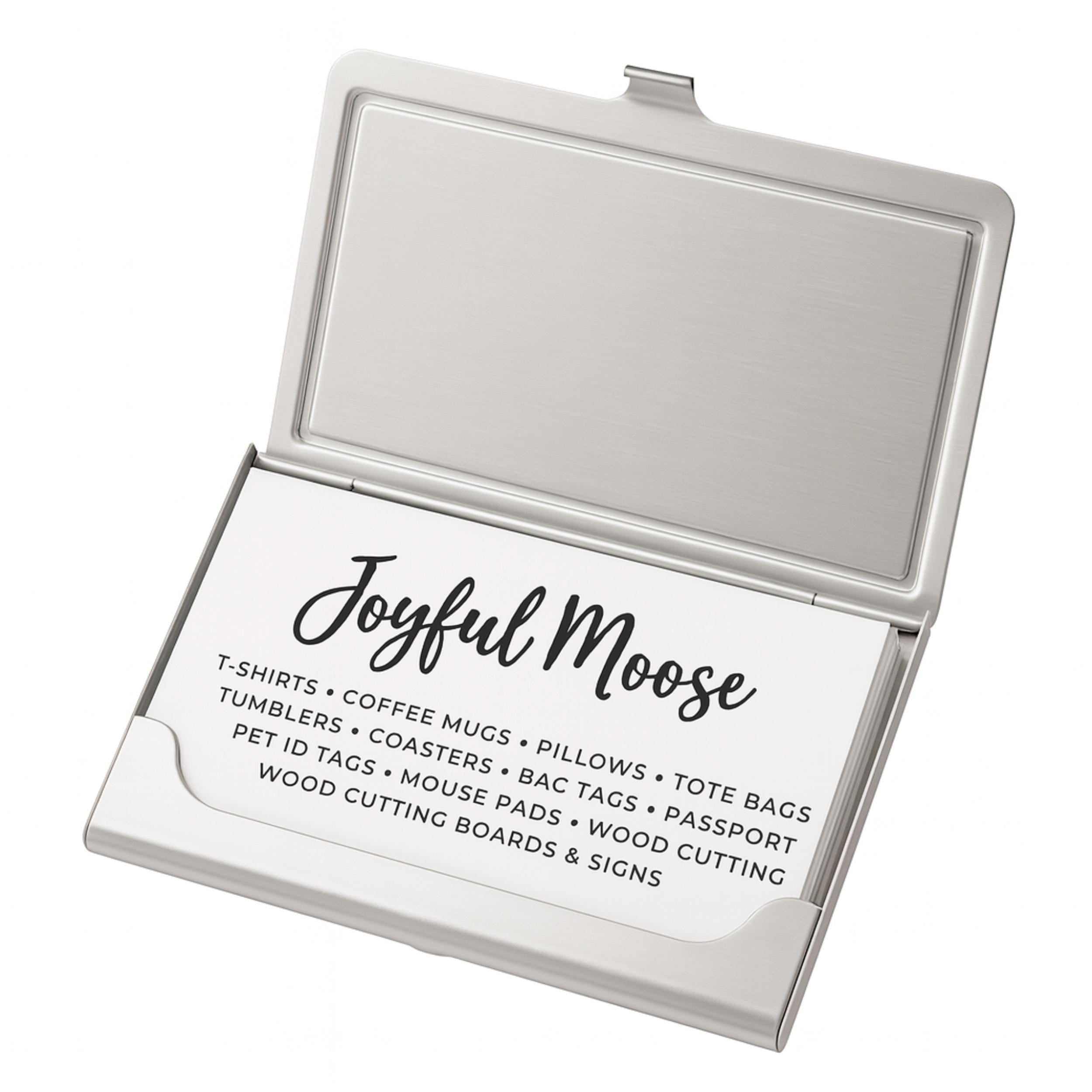 Vintage Business Card Case -  Metal Card Holder for Teachers & Readers