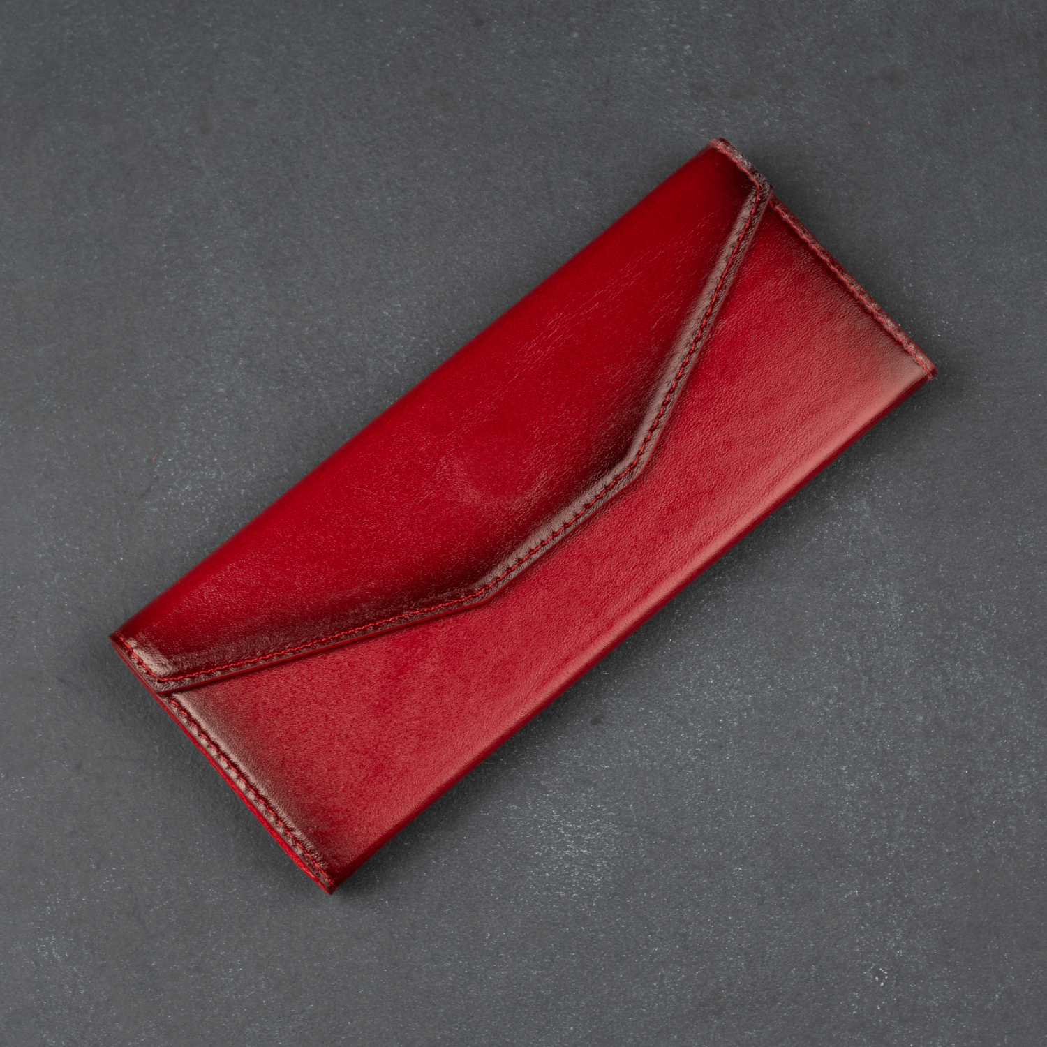 Luxury Leather Sunglasses Case - Red - Louisville