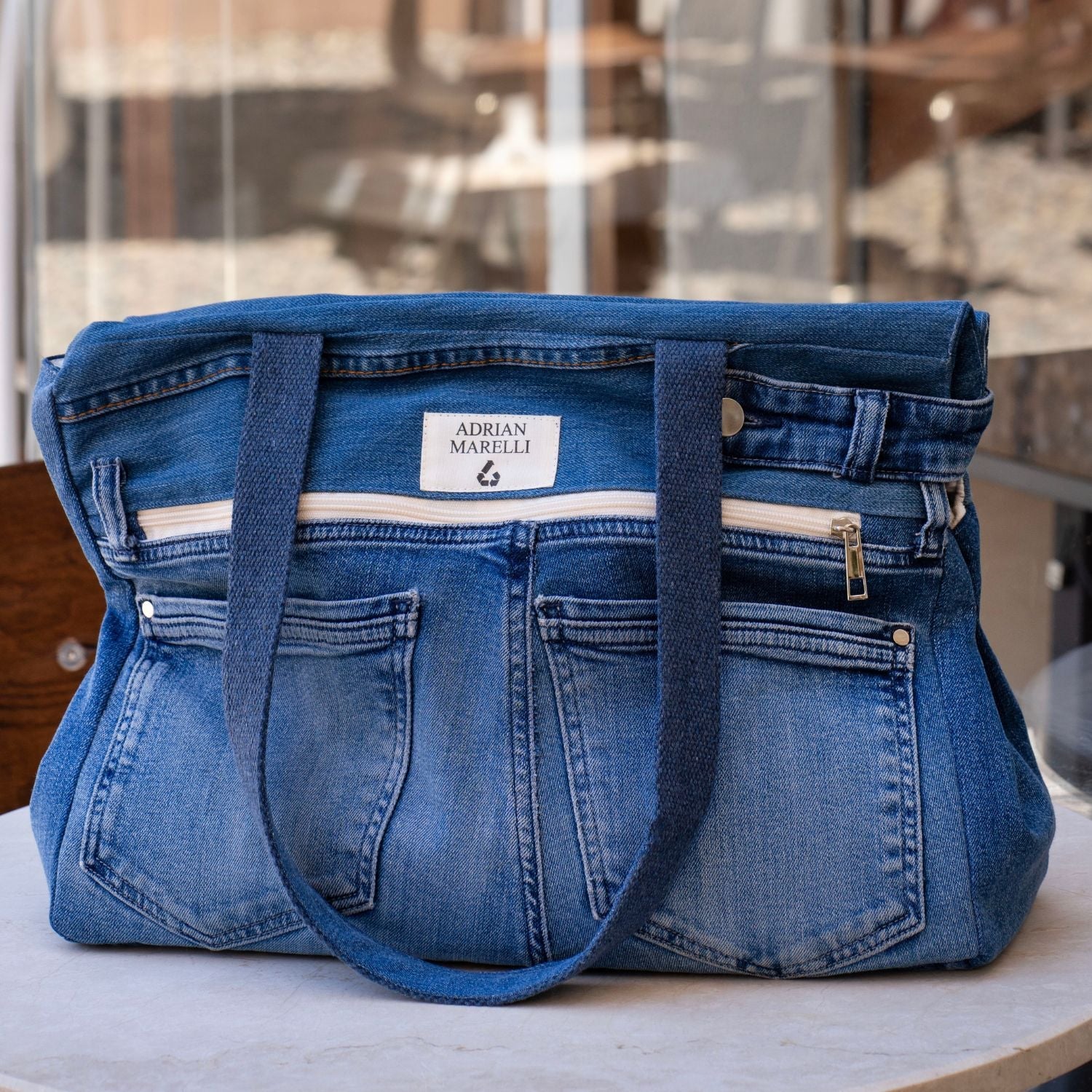 Brooklyn Heritage Upcycled Denim Pet Carrier – Indigo