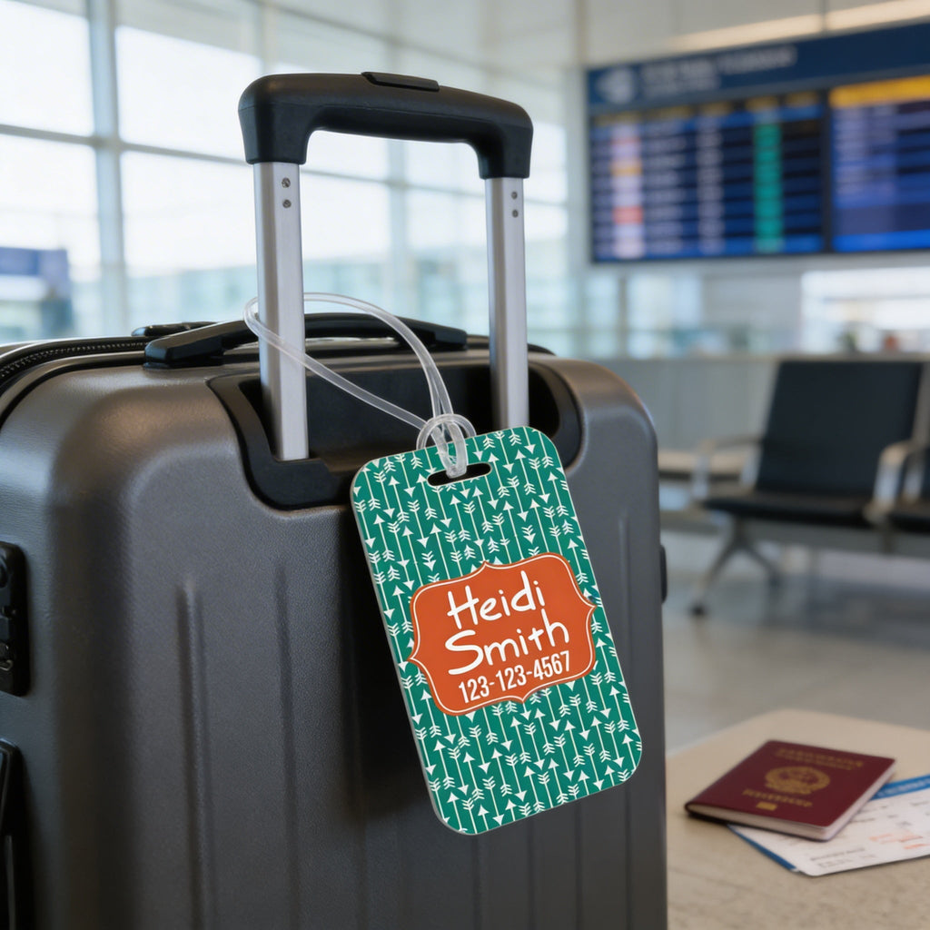 Custom Bag Tag - Monogram Backpack Name Tag - Personalized Diaper Bag Tag -  Luggage Tag - Monogram Luggage Bag Tag