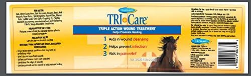 Farnam TRI-Care Triple Action Wound Treatment Horses Dogs Cuts Scrapes Heal 14 oz.