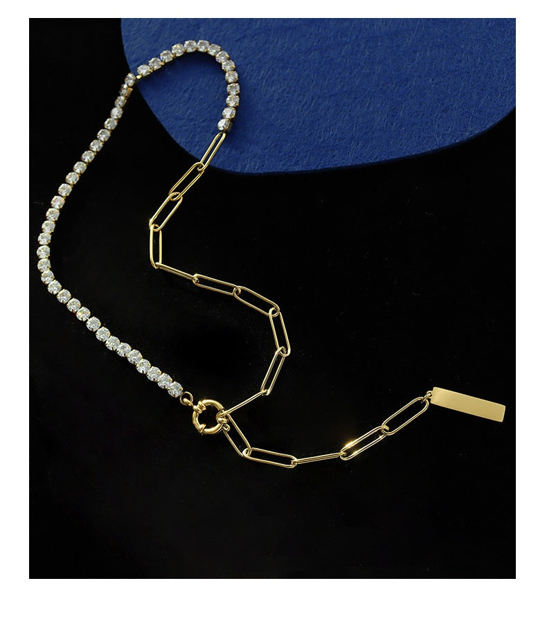 Square Strip Pendant Stainless Steel Necklace
