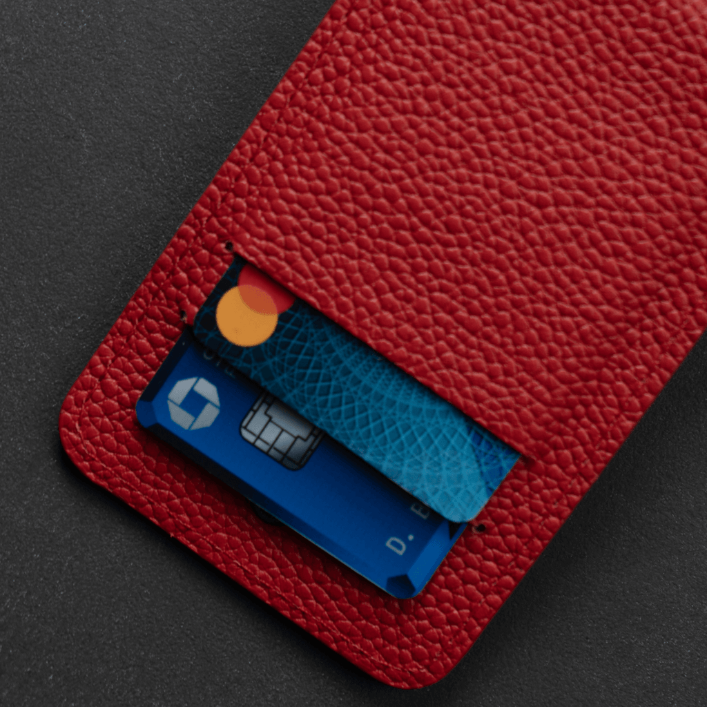 Leather Red Crossbody Bag Phone Wallet - Columbus